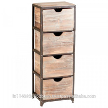 Vintage look 4 Drawer Wooden Cabinet